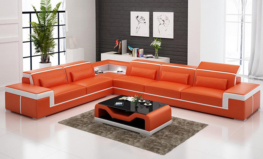 Ruby - L - Leather Sofa Lounge Set